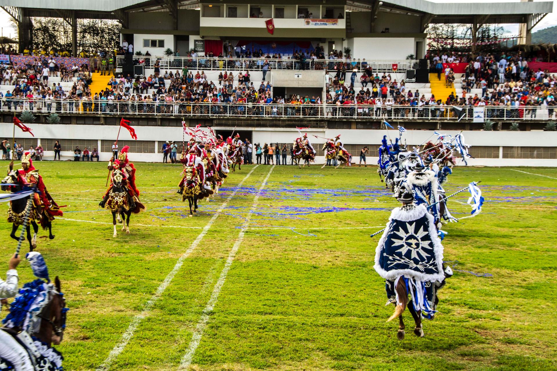 Cavalhadas in Brazil are staged horse shows