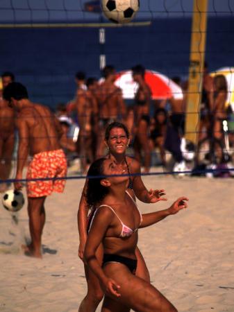 Footvolley is frequently played at Copacabana Beach in Rio