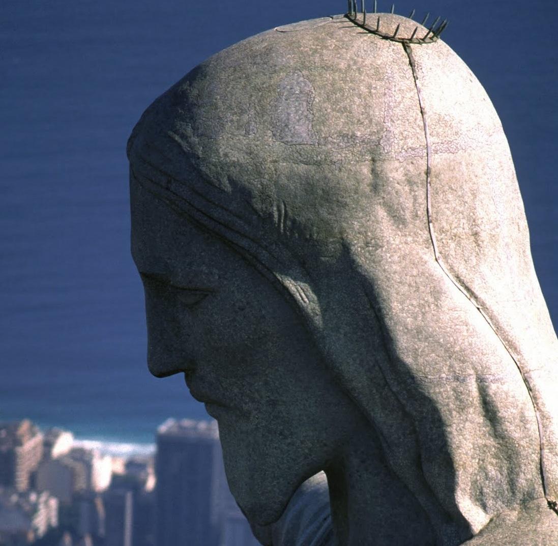 Head of the statue of Christ in Rio