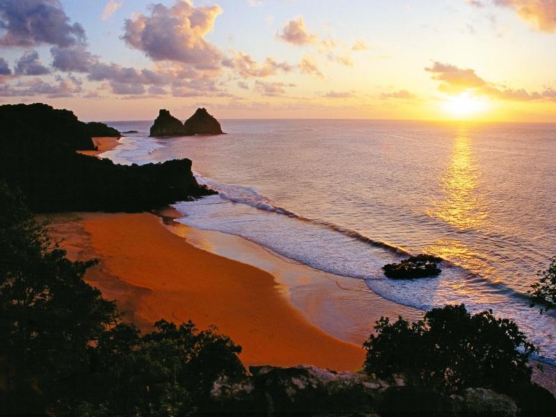 Sunrise on a Brazilian island.