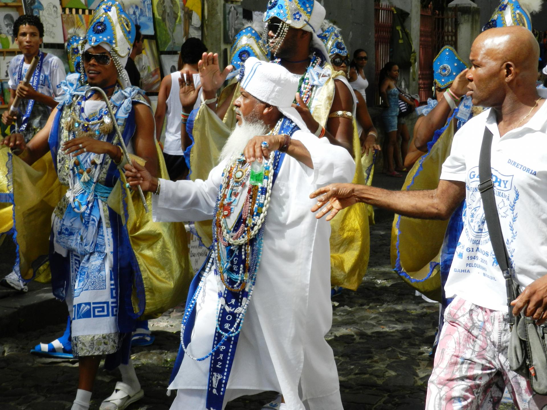 Procession of the Filhos de Ghandhy in Salvador