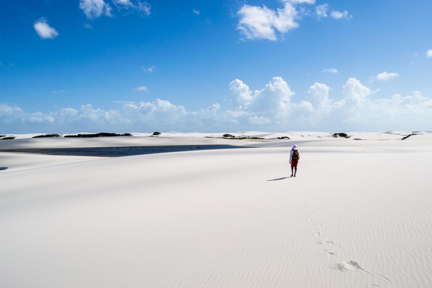 Desertlike dune landscape in the Lencois Maranhenses