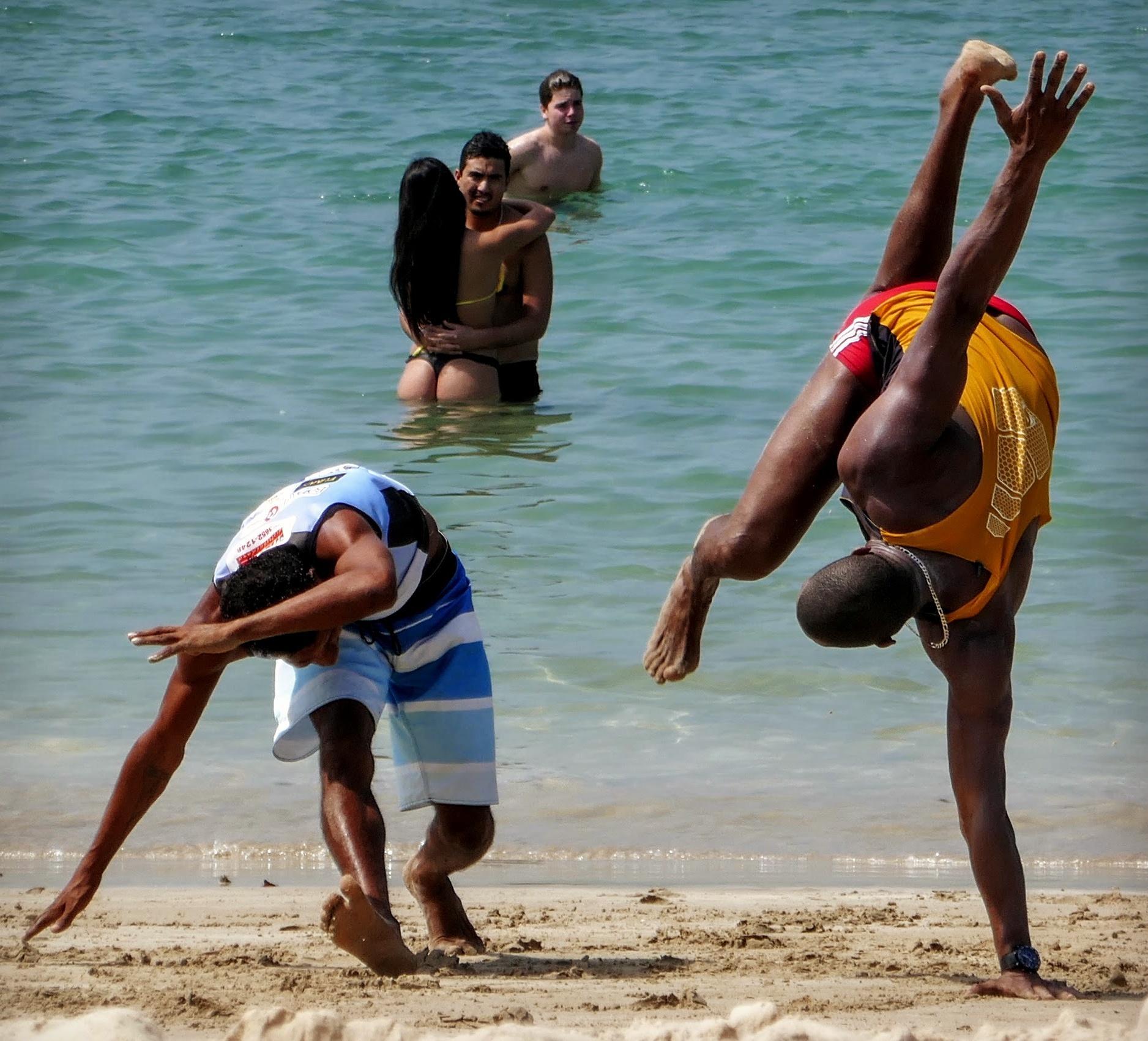 Capoeira on the beach.