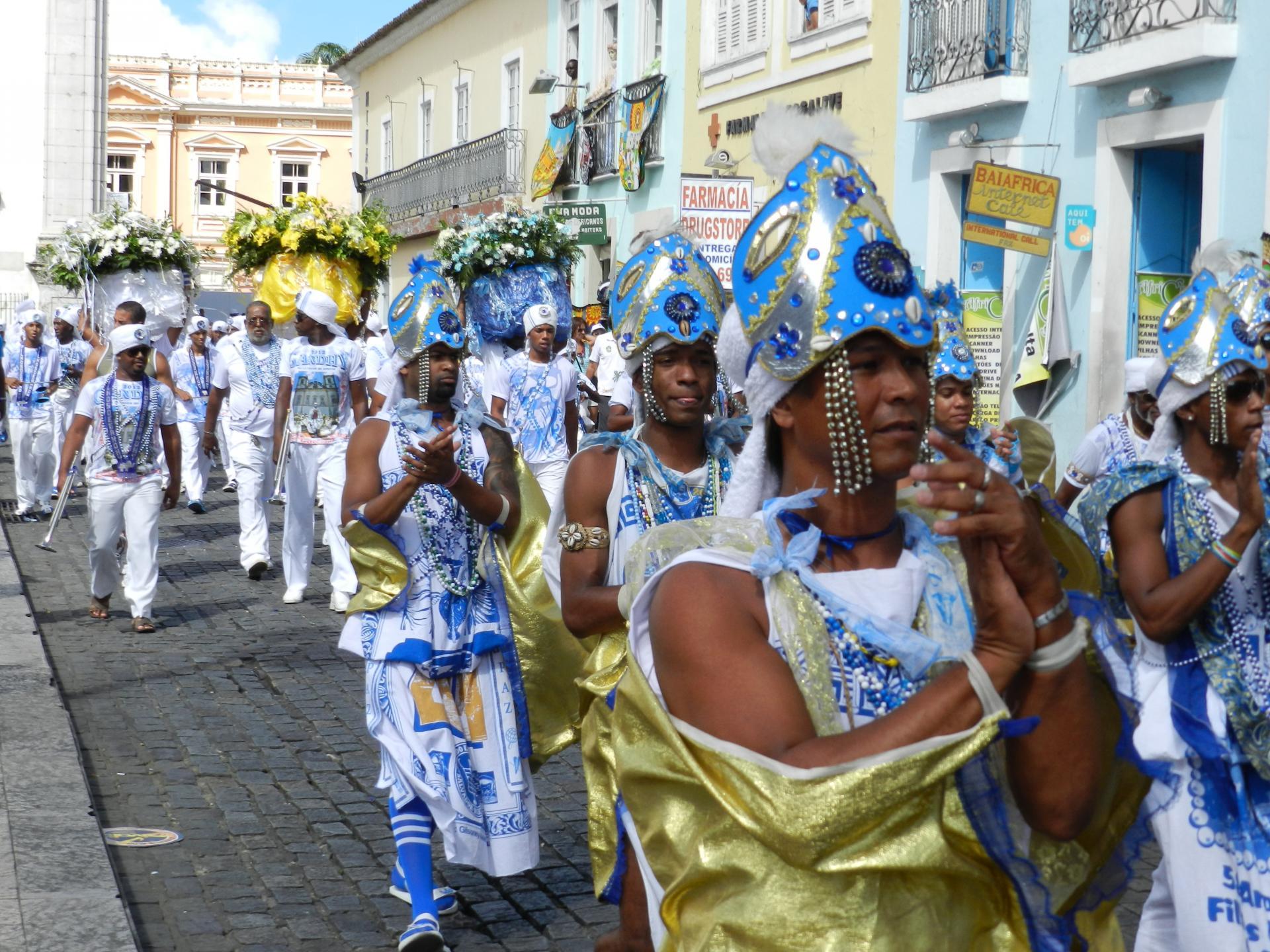 Colorful procession in Salvador