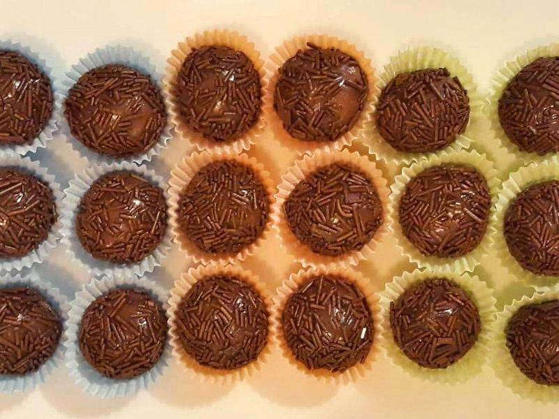 In Brazil, brigadeiros are among the most popular desserts Freshly prepared brigadeiros