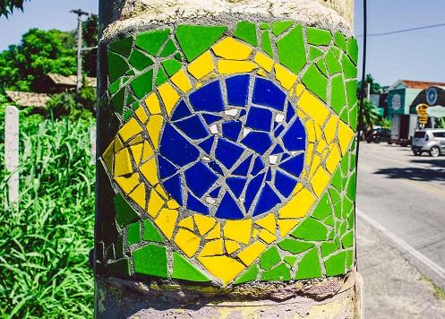 Flag of Brazil as mosaic