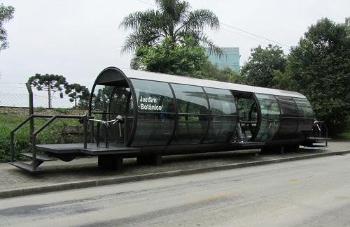 Bus stop in Curitiba