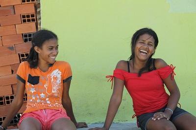 Brazilian girls in the favela