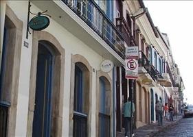 Street in Ouro Preto in Brazil