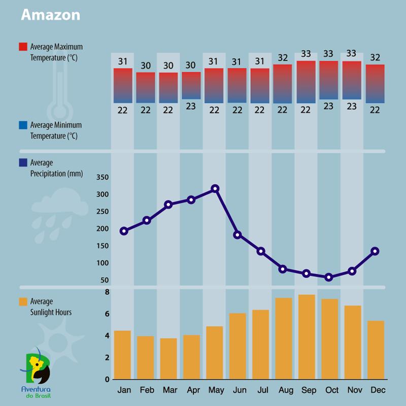 Climate diagram of Amazon, Brazil