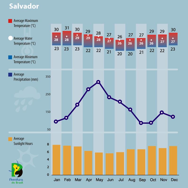 Climate diagram of Salvador, Brazil 