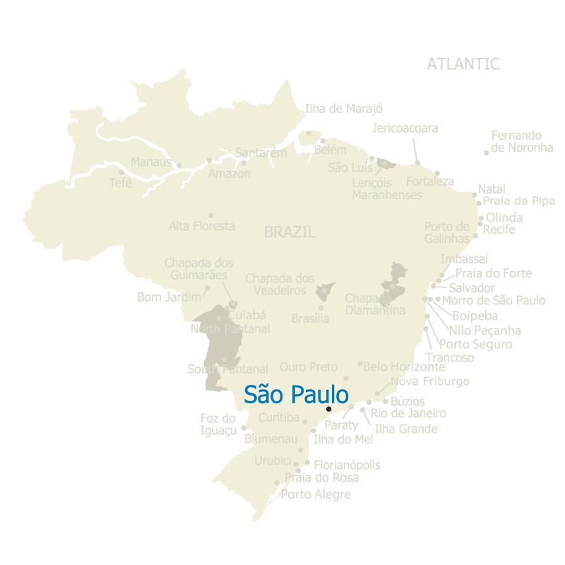 Brazil Map Sao Paulo