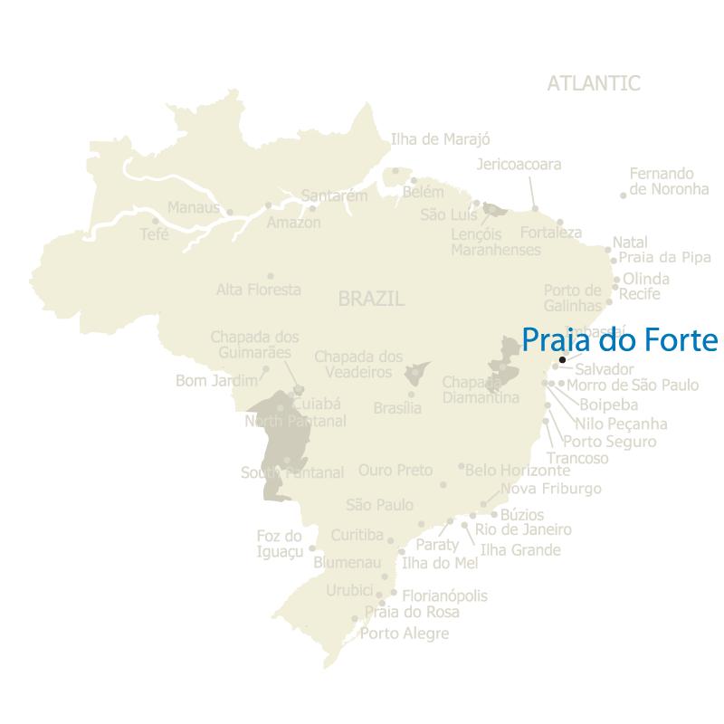 Brazil Map Praia do Forte