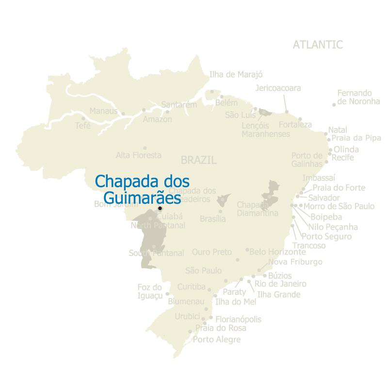 Brazil Map Chapada dos Guimaraes