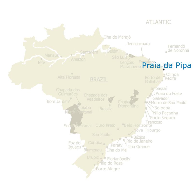 Brazl Map Praia da Pipa