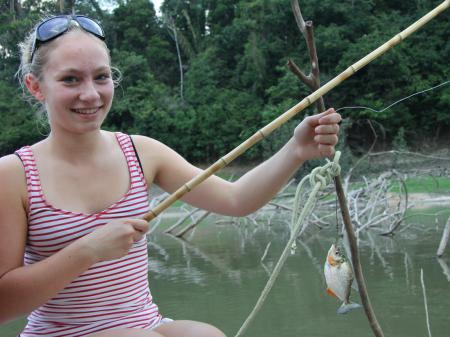 Survival training with bow and arrow at Amazon Turtle Lodge