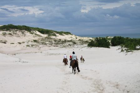 Horseback riding in the dunes of Floripa