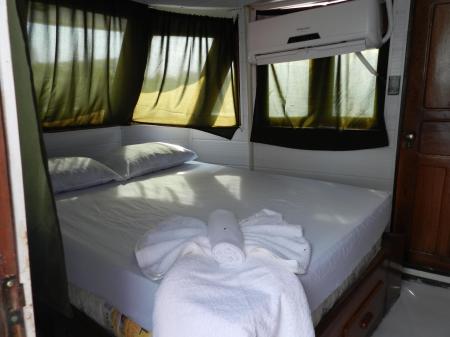 This is a typical cabin of Expedition boat Camiiba