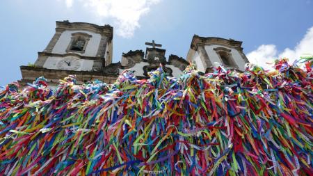 The colorful laces at Igreja Senhor do Bonfim