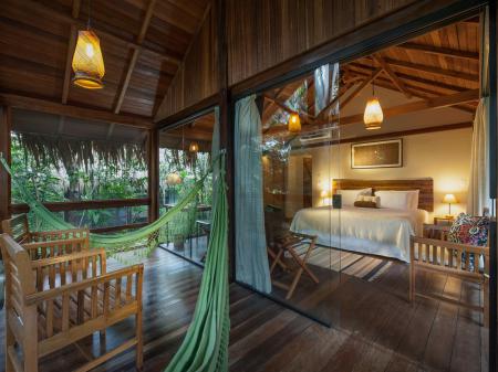 Example of a double room at Anavilhanas Jungle Lodge