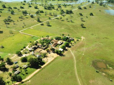 Aerial View of Pousada Piuval and surroundings