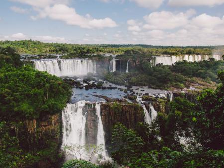  Aerial view on the Igacu falls in Brazil