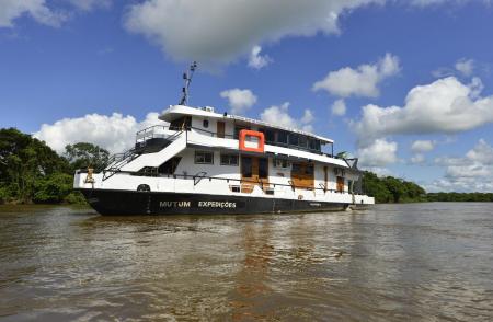 Mutum Expeditions Boat on the rivers of the northern Pantanal