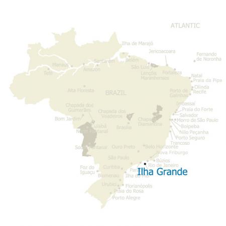 Map of Ilha Grande, Brazil