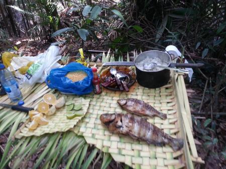 Amazon Survival Tour eating in the jungle