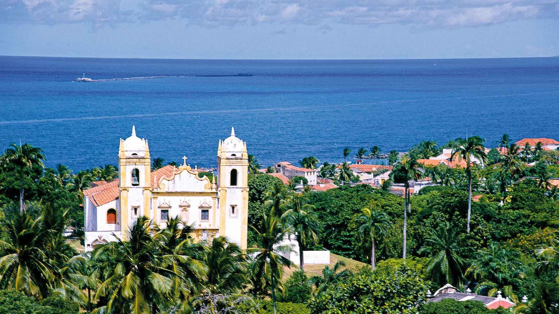 A colonial church in Olinda, Pernambuco - Brazil