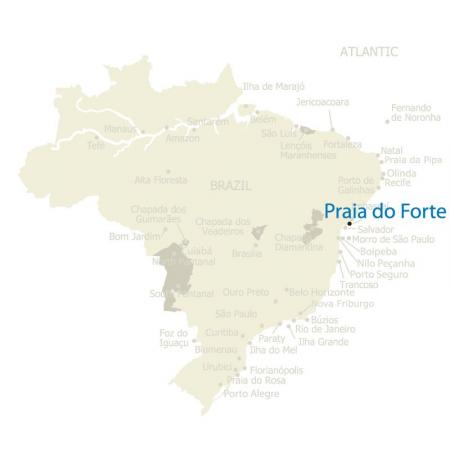 Map Praia do Forte Brazil