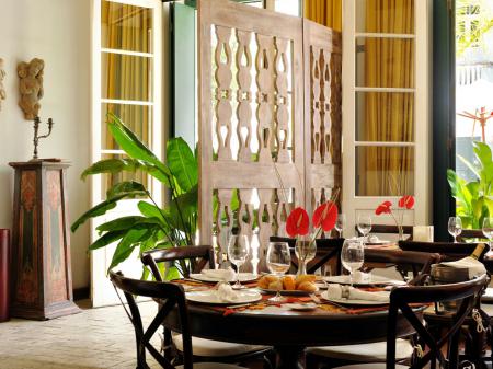 Brazil, Bahia: View over the historic city at Hotel Villa Bahia in Salvador