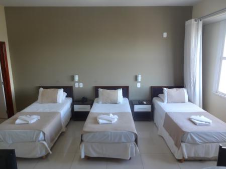 Example of a triple room at Hotel Sao Francisco in Penedo - Brazil