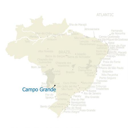 Map of Campo Grande and Brazil