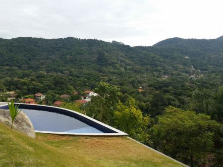 Pool area of Pousada Embauba in Estaleiro, South Brazil