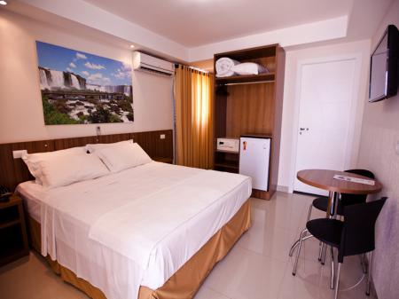 Example of a double room at Hotel Del Rey in Foz do Iguacu, Brazil