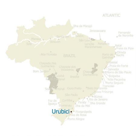 Map Urubici and Brazil