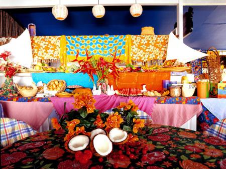 A colorful breakfast at Pousada Tabajuba in Porto de Galinhas, Pernambuco - Brazil