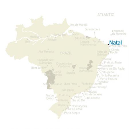 Map of Natal and Brazil
