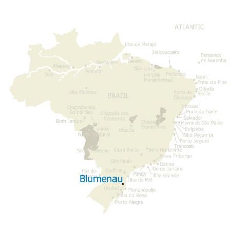 Map Blumenau Brazil