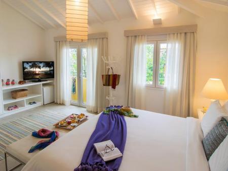 Example of a double room at Pousada La Chimere in Buzios, Brazil