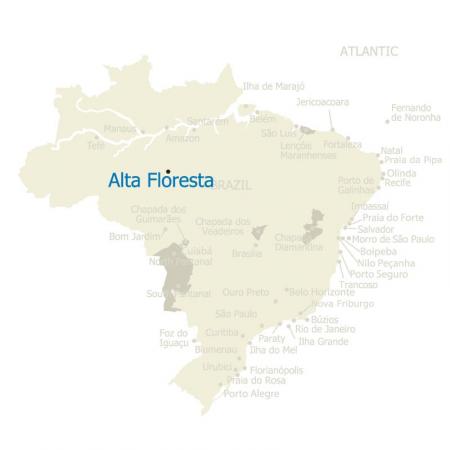 Map Alta Floresta Brazil 