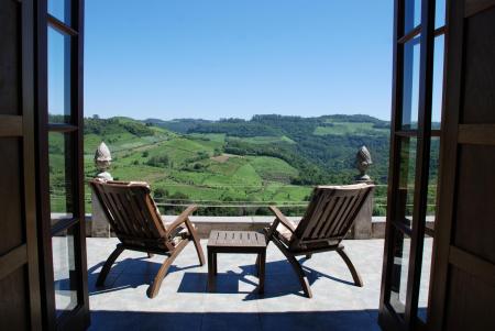 Double room with varanda and a perfect view at Pousada Borghetto Sant'Anna in Bento Goncalves, Brazil