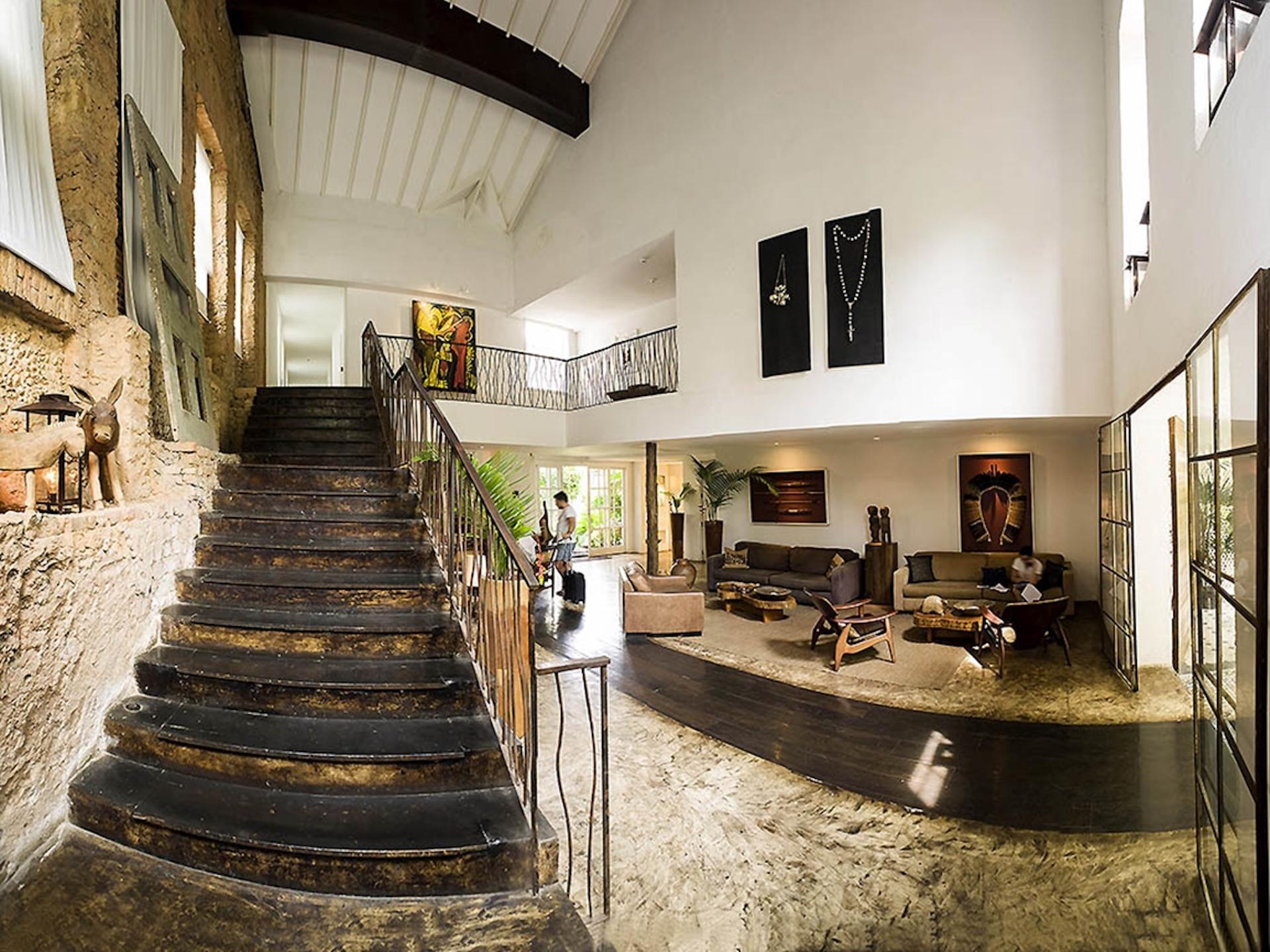 Lobby of Hotel Santa Teresa in Rio de Janeiro, Brazil