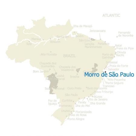 Map Morro de Sao Paulo Brazil 