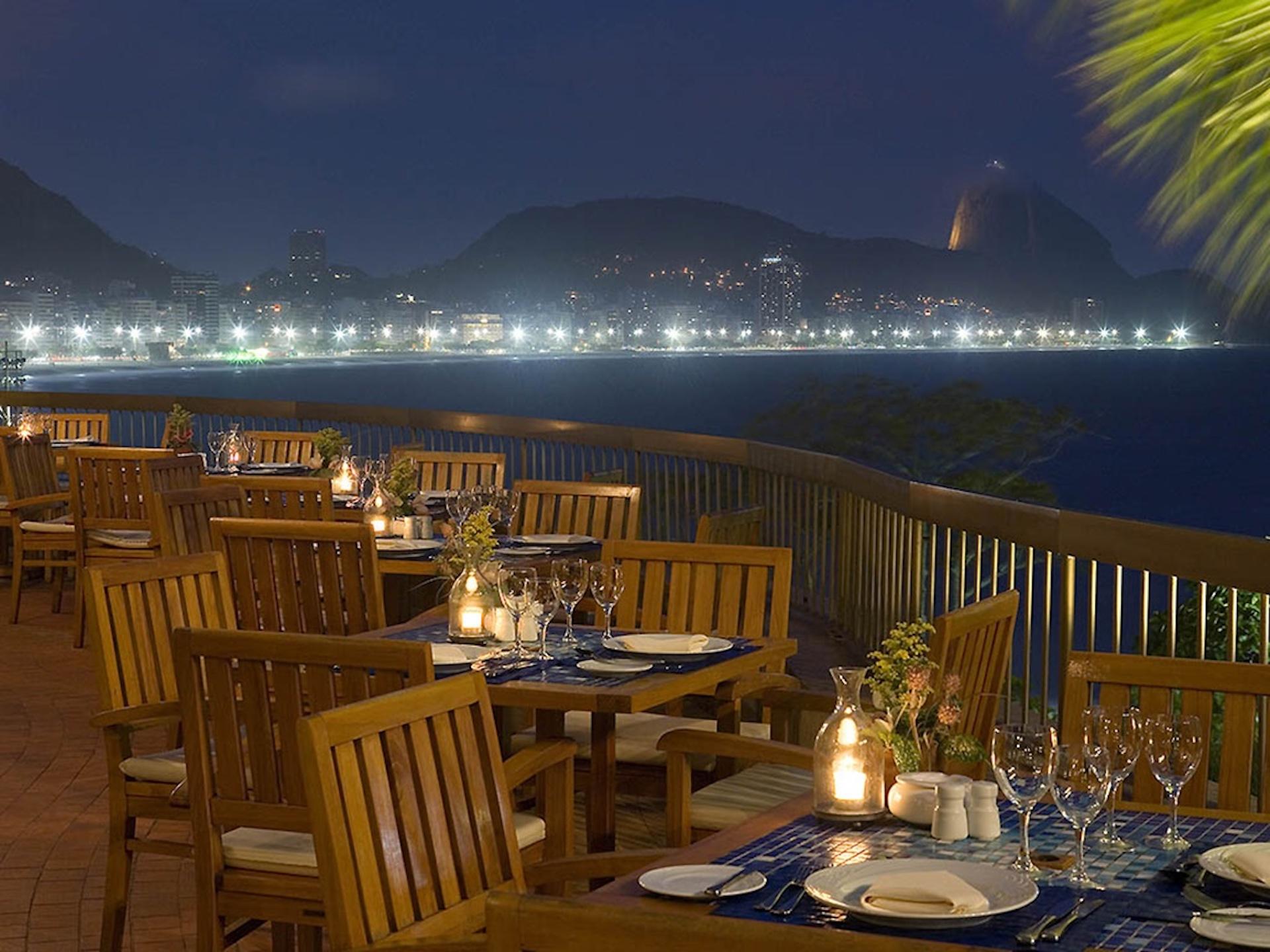 Hotel Sofitel Rio de Janeiro in Copacabana with Sugar Loaf in the background