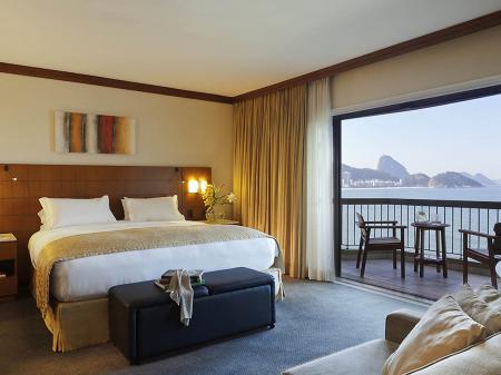 Double room with sea view at Hotel Sofitel Rio de Janeiro in Copacabana, Brazil