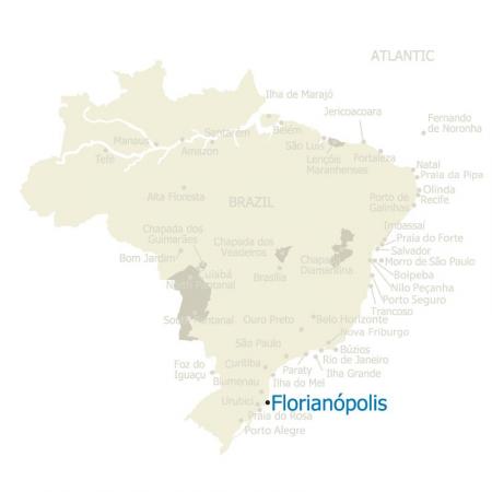 Map Florianopolis Brazil 