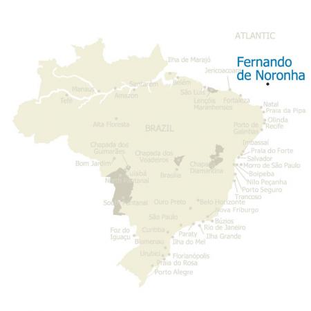 Map of Brazil and Fernando de Noronha
