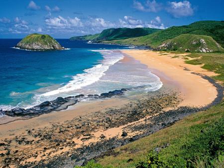 A beach on Fernando de Noronha